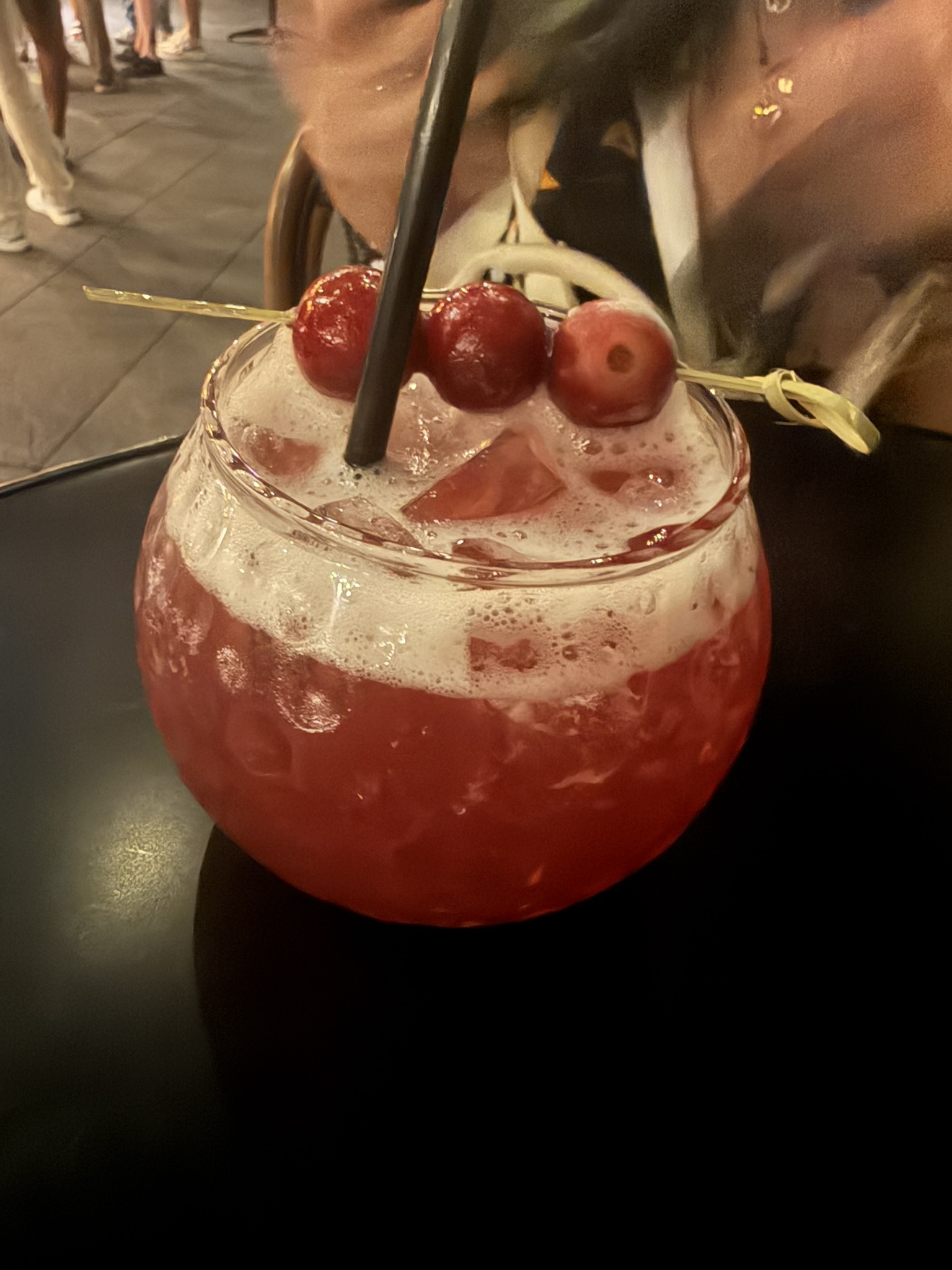 I forgot to get a picture of the fries, but I did get a picture of Annie's cocktail from Rory's rooftop bar.