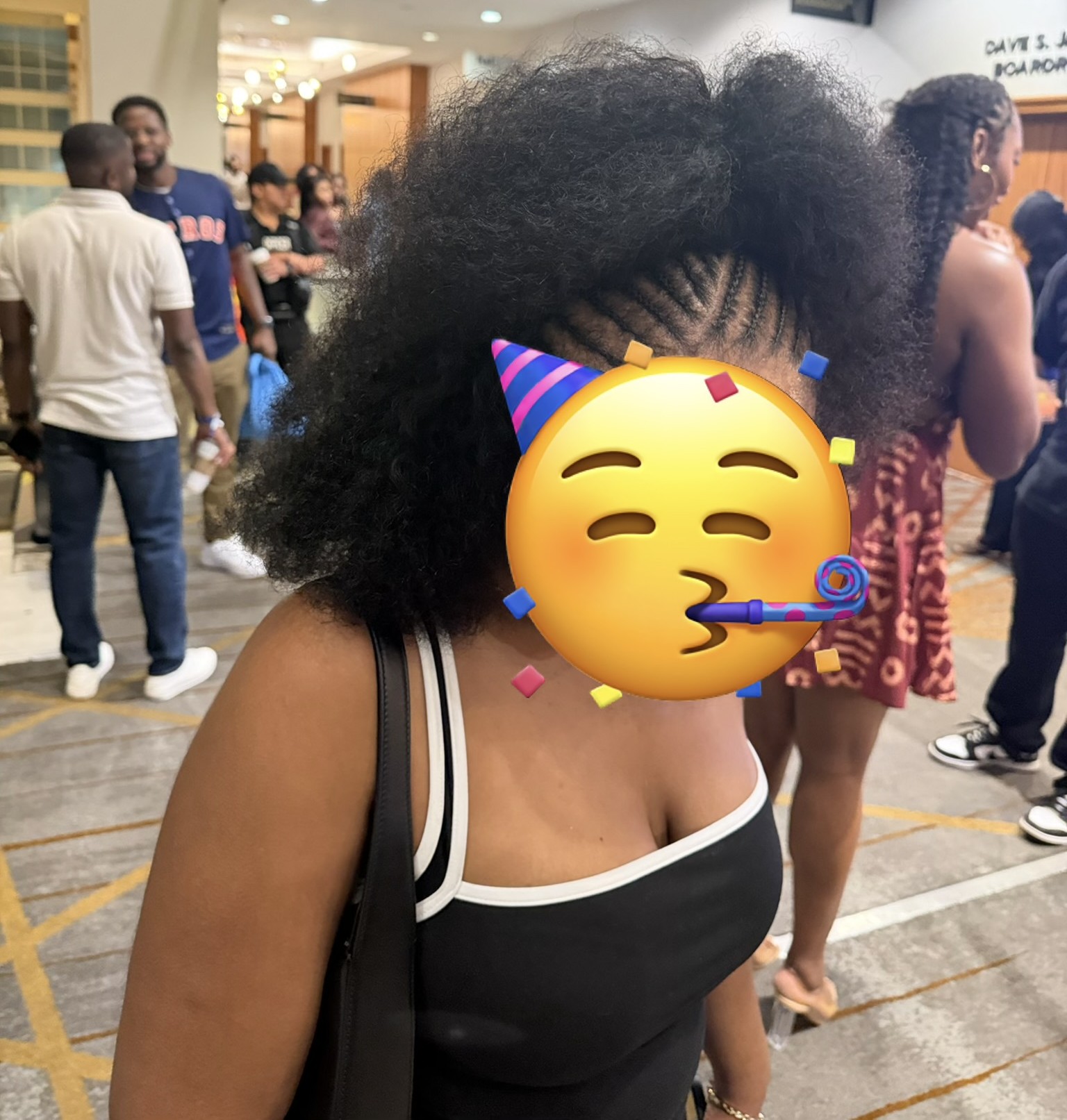 I took a picture of this woman's hair at the conference because I thought it was cute.
