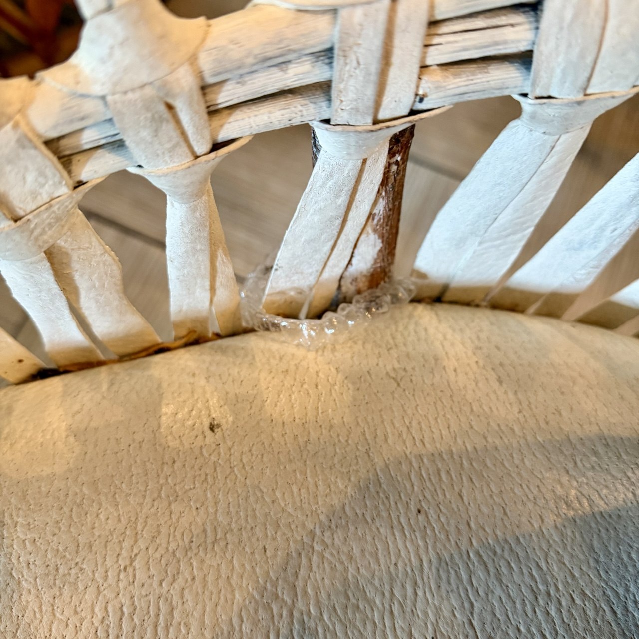 Retainer in a chair at a restaurant we ate at.